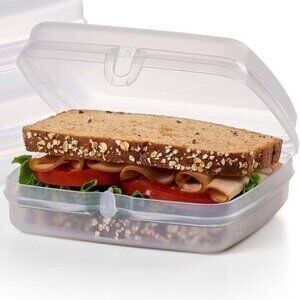 1 x Tupperware Eco+ Sandwich Keeper Easy-Open Lunch Boxes for Kids Color Choices